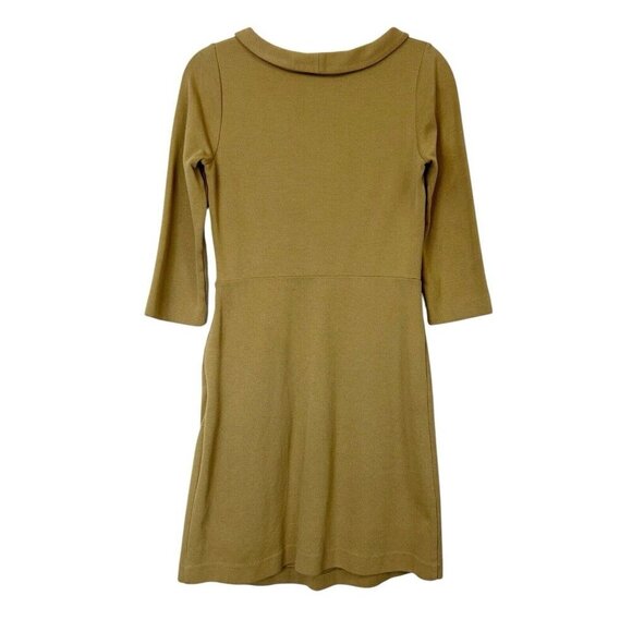 Boden Alexa Dress Womens Size 6 Tan Beige 3/4 Sleeves - Picture 8 of 9
